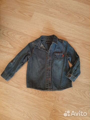 Джинсовая рубашка на мальчика 92