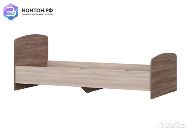 Кровать Город одинарная 0.9 м ясень шимо темный