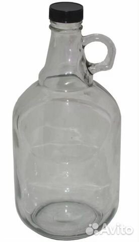 Бутыль стеклянная с ручкой 2 л