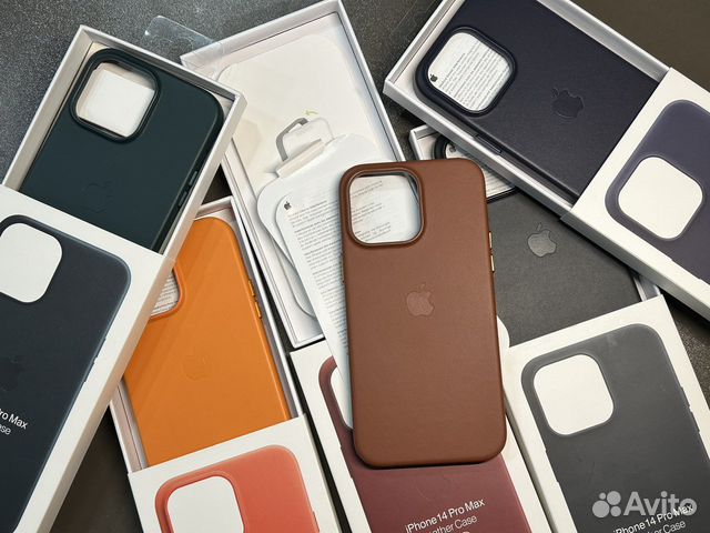 Чехол кожа iPhone 14 ProMax Magsafe Leather