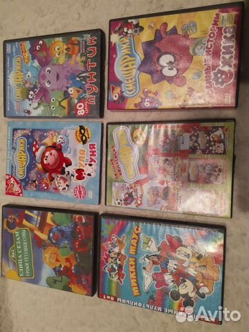 Диски с мультфильмами и фильмами для детей