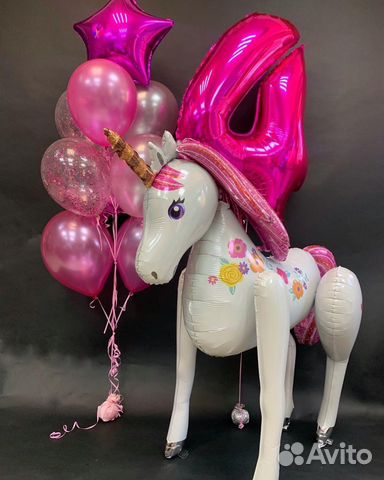 Сет шаров с единорогом