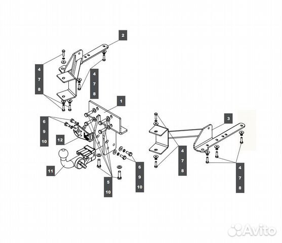 Фаркоп Baltex для Toyota Land Cruiser Prado J150 2