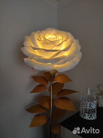 Торшер (ночник) напольный Роза из изолона