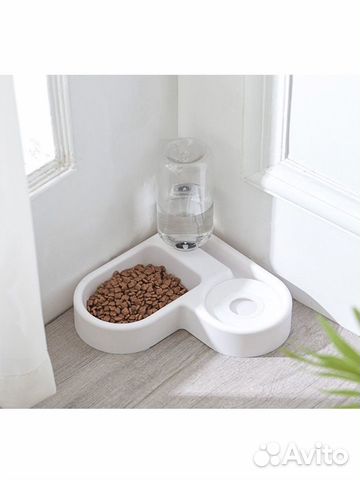Угловая миска кормушка с поилкой