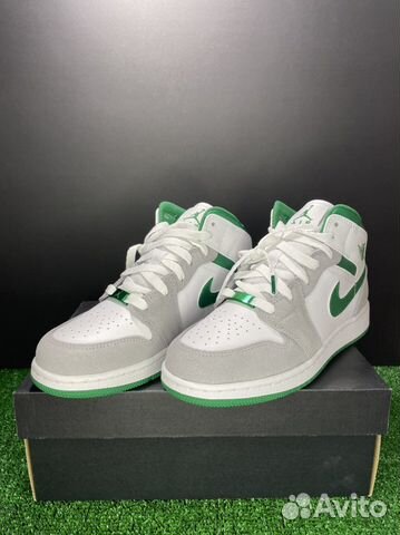 Air Jordan 1 Mid Green Grey