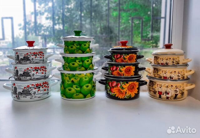 Кастрюли эмалированные Керчь (наборы)