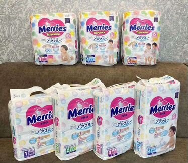 Подгузники, трусики Merries 2,3,4,5 (S,M,L,хL)