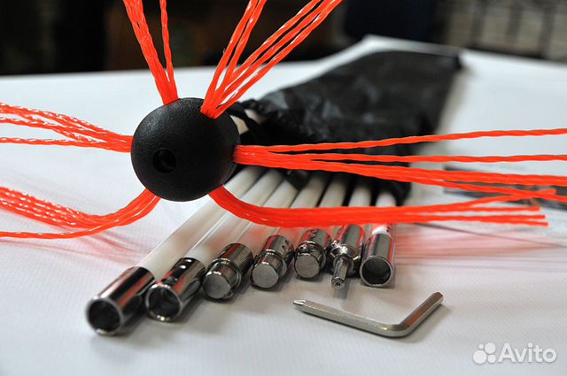 Комплект ёрш и штанги для чистки дымохода снизу