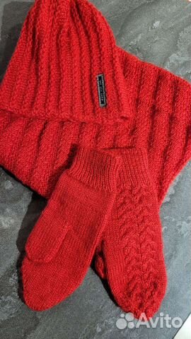 Шапка, снуд и варежки