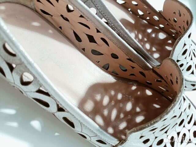Туфли женские лоферы летние серебряные Westfalika