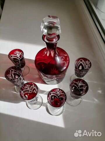Графин и рюмки хрусталь гдр