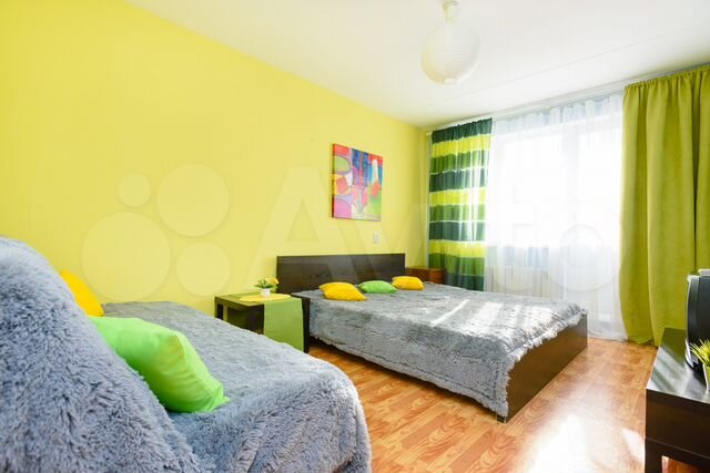 1-к. квартира, 42 м², 2 кровати