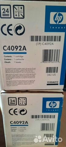 Картридж HP 92A (оригинал C4092A) Новый