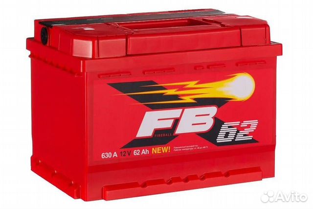 Аккумулятор автомобильный FB 62Ач обратная поляр