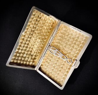 Портсигар антик серебряный 20-30 е годы США