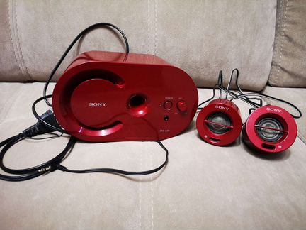Колонки 2.1 Sony SRS-D25 красные