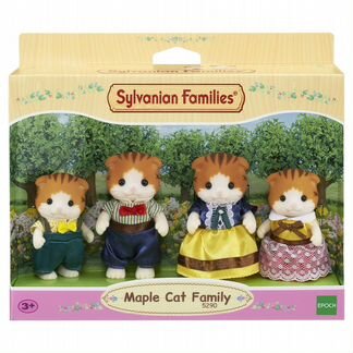 Sylvanian Families семья котов calico critters рыж