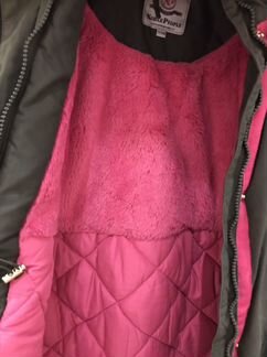 Куртка зимняя для девочки 146-154натуральный мех