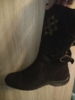 Зимние сапоги marzetti (замшевые с натуральным мех