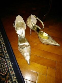 Босоножки. Katrin Demo. Новые. Парча. Металл