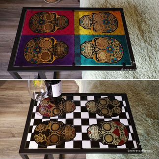 Столик приставной для ноутбука, журналов из эпокси