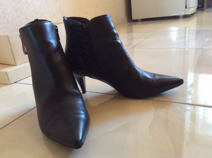 Черные осенние ботинки Hogl кожа натуральная