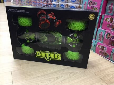Машинка перевертыш Champions (зелёный)
