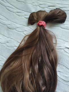 Волосы на заколках, с доп креплениями. 2 оттенка