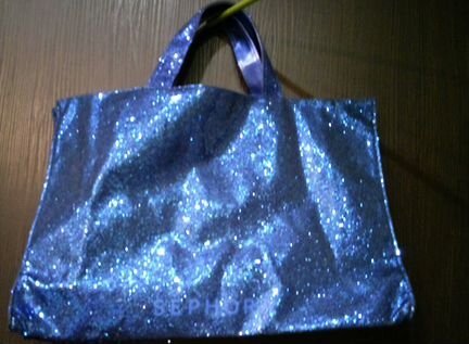 Сумка шопер Sephora блестящая