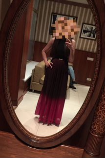 Платье градиент в пол