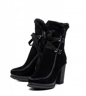 Новые сапоги нат. замша + нат. шерсть р.37