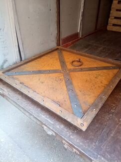 Люк в подвал 900х900 металл 7мм (с историей)