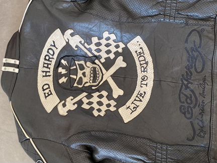 Куртка эд харди натуральная кожа