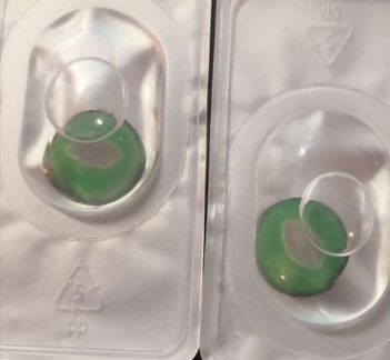 Цветные линзы с вертикальным зрачком