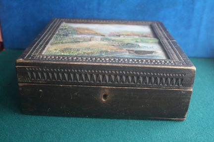 Шкатулка Абрамцево роспись русский стиль резьба