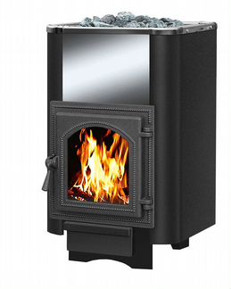 Чугунная печь везувий Сенсация 22 Антрацит(270) б