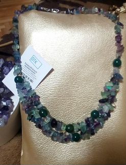 Бусы из натурального флюорита