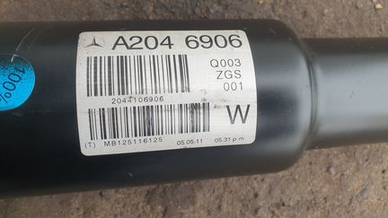 Кардан задний на Mercedes X204 GLK M272