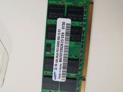 Samsung SO-dimm, PC2-5300S-555, 1GB