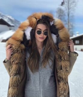 Парка с мехом лисы и кролика