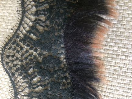 Чёрное кружево с мехом Jean Bracq (Франция)