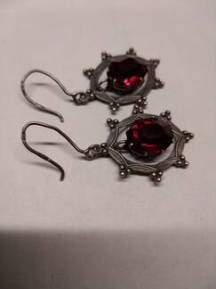 Винтажные серебряные серьги 875 пробы