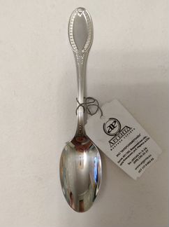 Ложка серебряная чайная новая с Вашей гравировкой