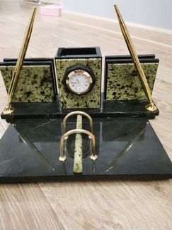 Письменный настольный набор змеевик