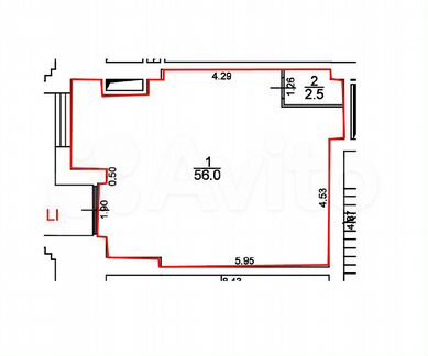 Сдам торговое помещение, 58.5 м²