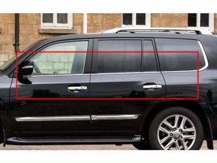 Хром молдинги под стекла Toyota Land Cruiser 200