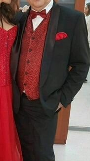 Жилет галстук платок