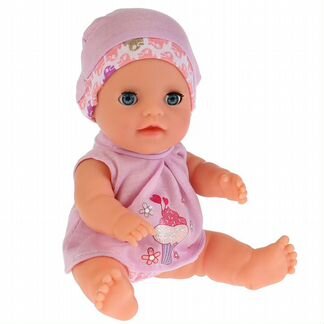 Пупс Карапуз 20 см, 3 функции, пьет и писает, закрывает глазки (Y20DP-BB-RU)