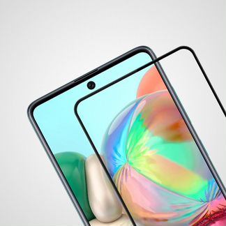 Samsung A71 чехол, стекло 2,5D на дисплей и камеру